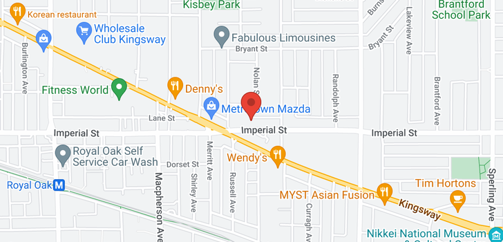 map of 110 5875 IMPERIAL STREET